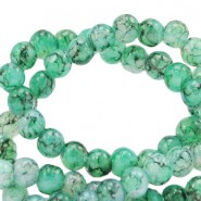 Glaskralen gemêleerd 6mm Green ash